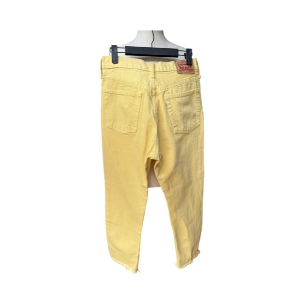 Vintage Levi’s 501 Yellow Denim Button Fly Cutoff Jeans Size 30x26 (women’s 8)